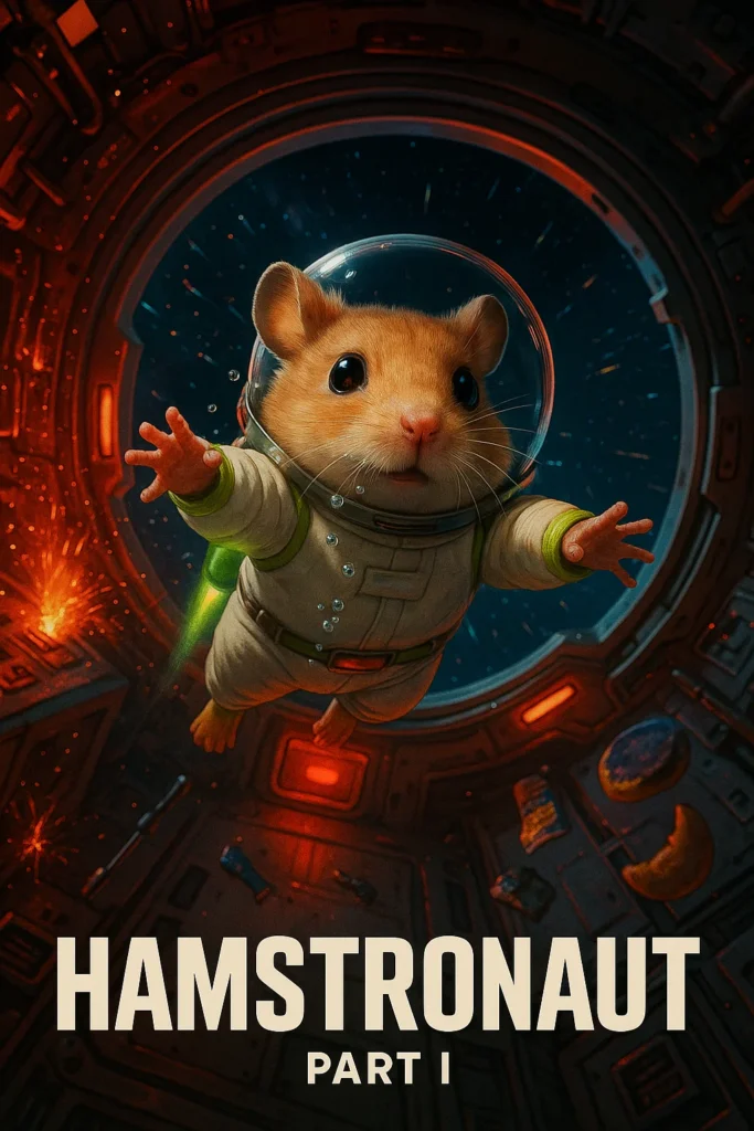 宇宙服を着たハムスター