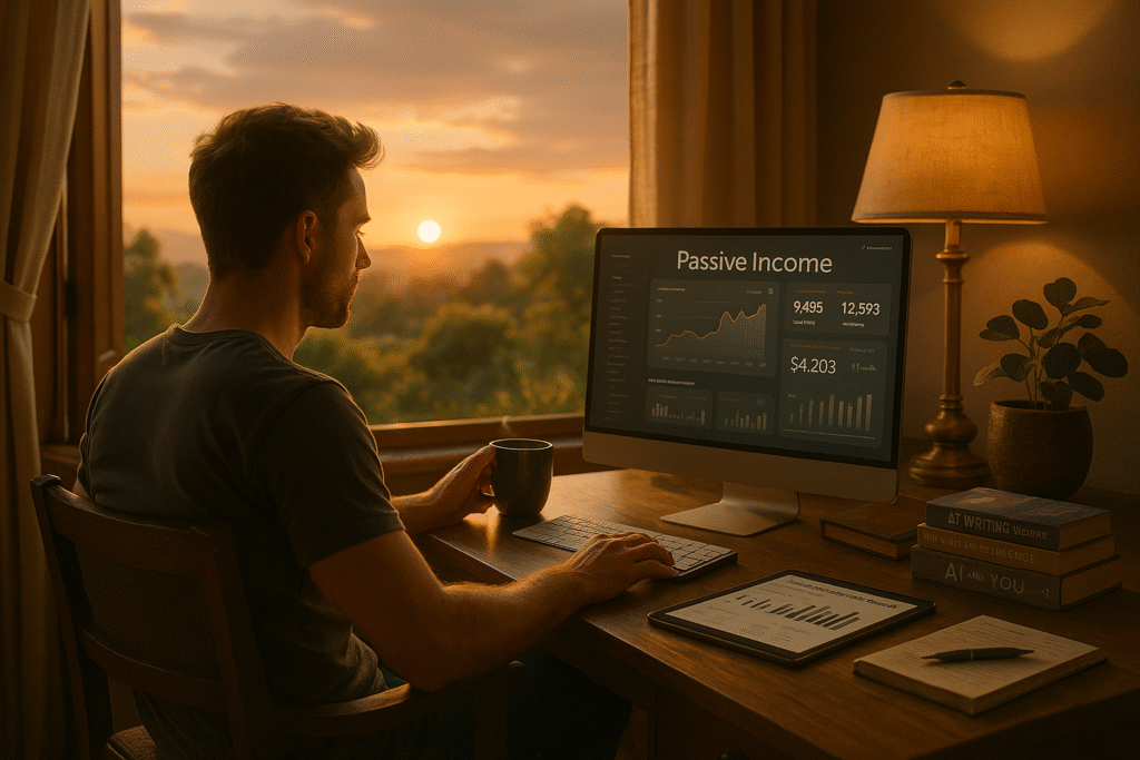 PCをする男性